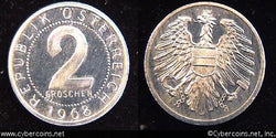 Austria, 1968, 2 groschen,  Proof, KM2876