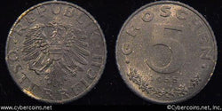Austria, 1955, 5 groschen,  UNC, KM2875