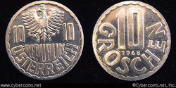 Austria, 1968, 10 groschen,  Proof, KM2878