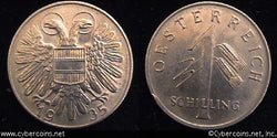 Austria, 1935,  1 schilling, AU, KM2851