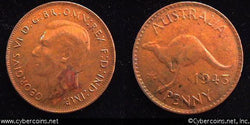 Australia, 1943(m),   1 penny,  AU, KM36
