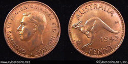 Australia, 1943(b),   1 penny,  AU, KM36