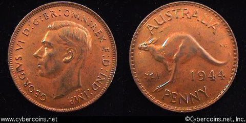 Australia, 1944(p),   1 penny,  AU, KM36