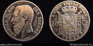 Belgium, 1899,  50 centimes, CL XF/VF, KM26