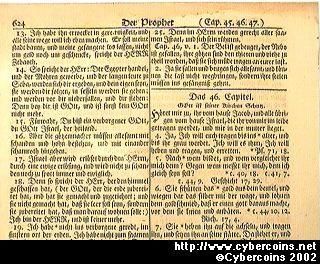 Gun Wad Bible leaf, printed in 1776, 1 page, about 10x7.5 inches. Condition is e