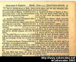 Gun Wad Bible leaf, printed in 1776, 1 page, about 10x7.5 inches. Condition is e