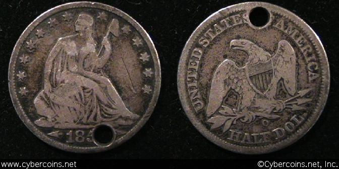 185? Seated Half, Grade= VG