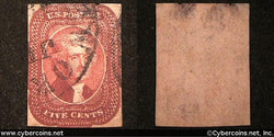US #12 5 Cent Jefferson - Used - some details