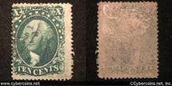US #32 10 Cent Washington - Used - light
