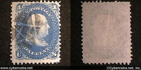 US #92 1 Cent Franklin - Used - lighter