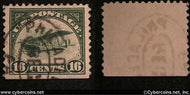 US Airmail #C2 Jenny - Used - most details