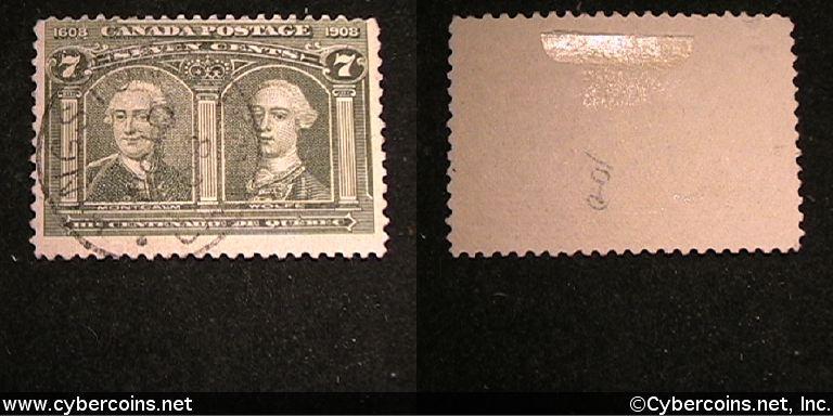 Canada 7 Cent #100 - Used - light cancellation.