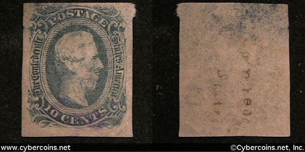 Confederate States #11 10 Cents - Used - light