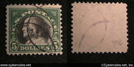 US #524 5 Dollar Franklin - Used - medium