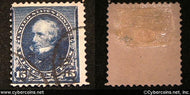 US #227 15 Cent Clay - Used - Average