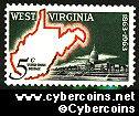 Scott 1232 mint sheet 5c 950) -  West Virginia Statehood