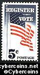 Scott 1249 mint sheet 5c (50) -  Register and Vote