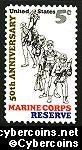 Scott 1315 mint sheet 5c (50) -   Marine Corps Reserve 50th Anniversary
