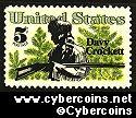 Scott 1330 mint sheet 5c (50) -   Davy Crockett