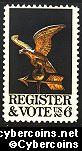 Scott 1344 mint sheet 6c (50) -   Register and Vote