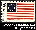 Scott 1350 mint  6c -   First Stars and Stripes Flag