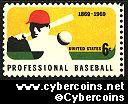 Scott 1381 mint sheet 6c (50) -   Professional Baseball