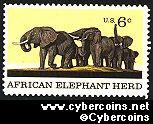 Scott 1388 mint  6c -   African Elephant Herd