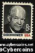 Scott 1394 mint  8c -   Eisenhower - black, blue, red (1971)