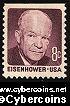 Scott 1395 mint  8c -   Eisenhower - deep claret bklt single (1971)