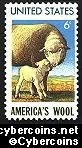 Scott 1423 mint sheet 6c (50) -   America's Wool - Sheep