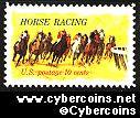 Scott 1528 mint sheet 10c (50) -   Horse Racing
