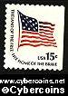Scott 1598 mint  15c -  Fort McHenry Flag, from bklt pane (1978)