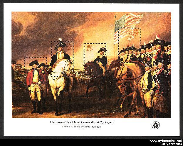 Scott 1686 mint 13c -  Cornwallis Surrenders