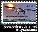 Scott 1710 mint 13c -  Transatlantic Flight