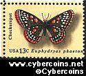 Scott 1713 mint 13c -  Butterflies - Checkerspot