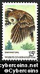 Scott 1761 mint 15c -  American Owls - Saw-Whet