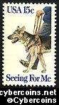 Scott 1787 mint 15c -  Guide Dog