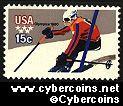 Scott 1796 mint 15c -  Winter Olympics - Downhill Skier