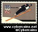 Scott 1797 mint 15c -  Winter Olympics - Ski Jumper