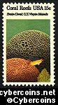 Scott 1827 mint 15c -  Coral Reefs - Brain Coral, US Virgin Islands