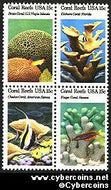 Scott 1827-30 mint 15c -  Coral Reefs, 4 varieties, attached