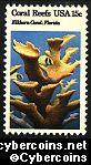 Scott 1828 mint 15c -  Coral Reefs - Elkhorn Coral, Florida