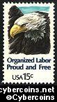 Scott 1831 mint 15c -  Organized Labor - Proud & Free