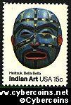 Scott 1834 mint 15c -  American Folk Art - Bella Bella Tribe