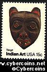Scott 1836 mint 15c -  American Folk Art - Tlingit Tribe