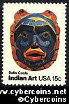 Scott 1837 mint 15c -  American Folk Art - Bella Coola Tribe