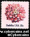 Scott 1878 mint 18c -  Flowers - Dahlia