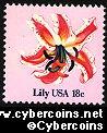Scott 1879 mint 18c -  Flowers - Lily