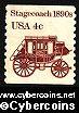 Scott 1898A mint 4c -  Transportation Coils - Stagecoach (1982)