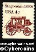 Scott 1898A mint 4c -  Transportation Coils - Stagecoach (1982)